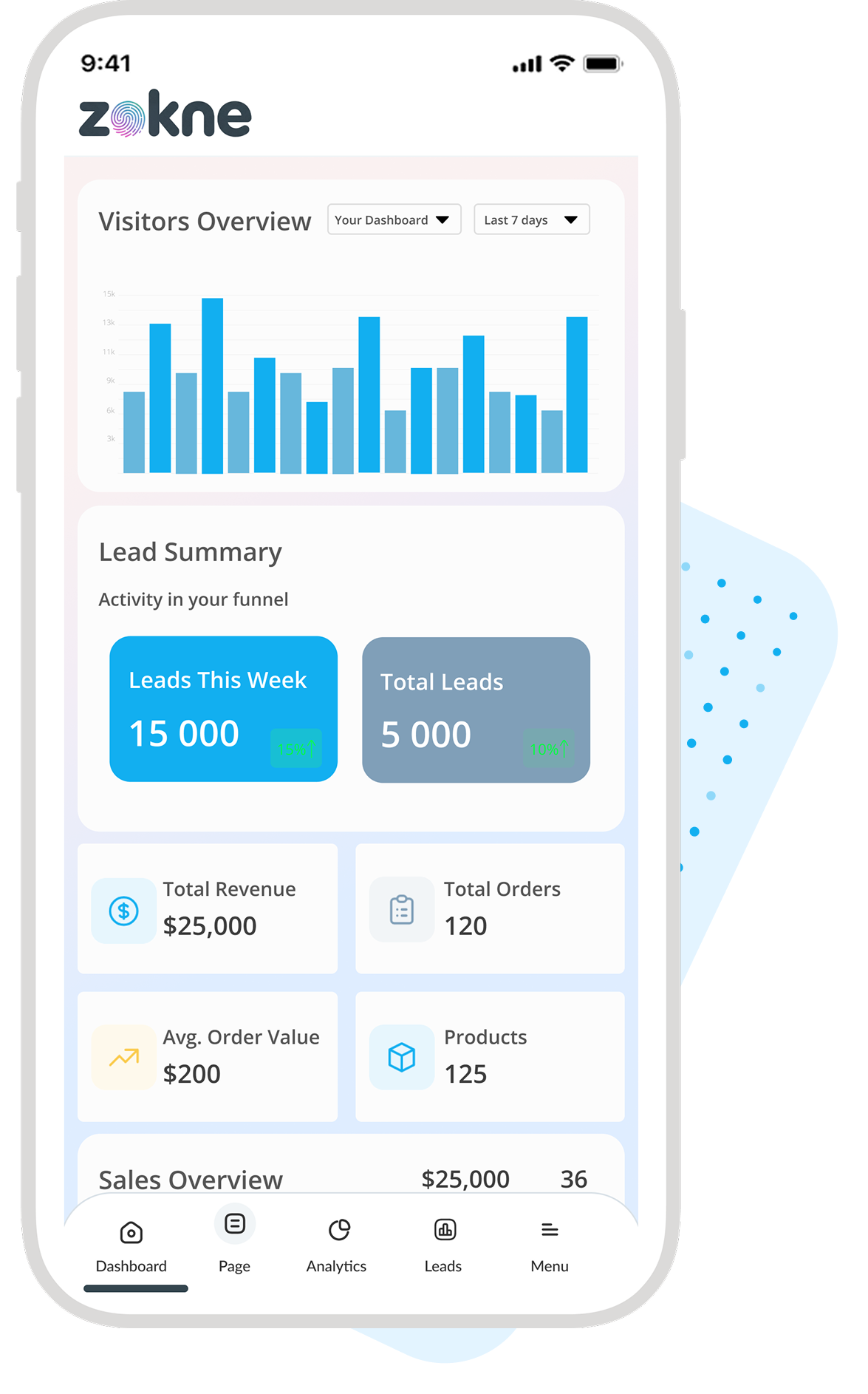 Zokne mobile app preview